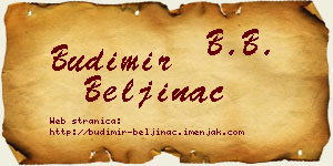 Budimir Beljinac vizit kartica